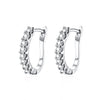 Fashionable K Gold Fashionable Diamond-Set Earring Buckle Platinum Plated