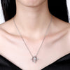 Christmas Collection Fashion Zircon Necklace White/Platinum Plated