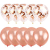 10PCS Rose Gold Confetti Balloons Great for Wedding Decorations Birthday Party