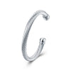 Male Twist Rope Bracelet Fashion Circular Shape Silver Bracelet