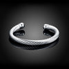 Male Twist Rope Bracelet Fashion Circular Shape Silver Bracelet