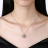Snow and Zircon Christmas Necklace