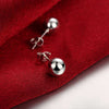 Buddhist Bead Ear Ring  Ball Silver Ornament Simple Ear Nail