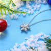 Snow and Zircon Christmas Necklace