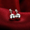 Buddhist Bead Ear Ring  Ball Silver Ornament Simple Ear Nail