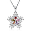Christmas Colorful Zircon Necklace Fashion Women Trend Snow Necklace