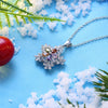 Christmas Colorful Zircon Necklace Fashion Women Trend Snow Necklace