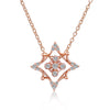 Christmas Series Fashion Zircon Necklace White / Rose Gold Plated