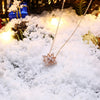 Christmas Series Fashion Zircon Necklace White / Rose Gold Plated