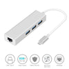 TYPE-C 3PORT USB 3.0 HUB with Gigabit Ethernet Adapter
