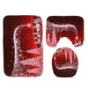 Christmas Toilet Rug Three-Piece Bathroom Anti-Slip Mat