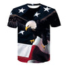 Summer Men's Short Sleeve Digital Printing 3D Eagle T-Shirts