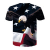 Summer Men's Short Sleeve Digital Printing 3D Eagle T-Shirts