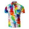Personality Colorful Short-sleeved Shirt