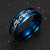 Fashion Black Dragon Tungsten Carbide Titanium Steel Wedding Rings