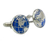 Alloy Material Paint Process Blue Earth Pattern Men Cufflinks