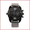 Sports Leisure Walking Dual Alloy Mesh Ribbon Men's Watch