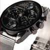 Sports Leisure Walking Dual Alloy Mesh Ribbon Men's Watch