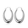 Empty Three-Dimensional U Earrings Fashion Drop Silver Earrings