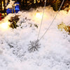 Christmas Snowflake Zircon Necklace White/Platinum Plated