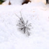 Christmas Snowflake Zircon Necklace White/Platinum Plated