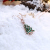 Christmas Dripping Oil Christmas Tree Necklace White/Rose Gold