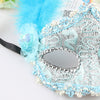 Lace Feather Fancy Dress Ball Mask Girl Half Face Ball Head