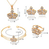 Luxurious Jewelry Sets Exquisite Crown Jewellery Four Piece Set