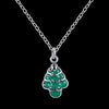Another Silver Christmas Theme - Green Christmas Tree Necklace