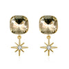 S925 M Word Pendant Earrings Gray