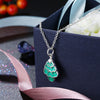 Another Silver Christmas Theme - Green Christmas Tree Necklace