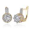 Zircon Earring White Round Diamond Romantic Wind earring Clip