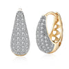 K Gold Zircon Earring Teardrop-Shaped Diamond Insert Romantic Wind Earring Clip