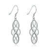 PTE S925  2 Color Electroplating Simple Twisted Geometric Shape Earhook