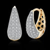 K Gold Zircon Earring Teardrop-Shaped Diamond Insert Romantic Wind Earring Clip