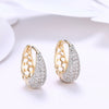 K Gold Zircon Earring Teardrop-Shaped Diamond Insert Romantic Wind Earring Clip