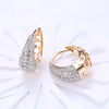 K Gold Zircon Earring Teardrop-Shaped Diamond Insert Romantic Wind Earring Clip