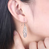PTE S925  2 Color Electroplating Simple Twisted Geometric Shape Earhook