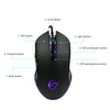 YWYT G812 game mouse dazzling color breathing lights cable game mouse ergonomic