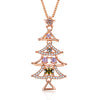 Colorful Zircon Necklace Christmas Tree Necklace
