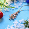 Colorful Zircon Necklace Christmas Tree Necklace