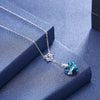 S925 Sterling Silver Heart-Shaped Crystal Pendant Necklace