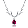 Christmas Zircon Necklace Antler Necklace
