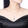S925 Sterling Silver Heart-Shaped Crystal Pendant Necklace