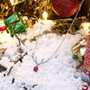 Christmas Zircon Necklace Antler Necklace