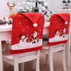 2PC Christmas Decorations Santa Chair Cover Dinner Decor Party