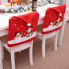 2PC Christmas Decorations Santa Chair Cover Dinner Decor Party