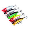 5Pcs 6.5cm 13g Big Mouth Bait Fishing Lure Fishing Floating Popper Poper Lure