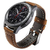 Frontier Classic Watch Band 22mm Genuine Leather Strap Soft Replacement Wristband Bracelet with Stainless Steel Buckle Clasp for Samsung Gear S3