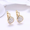 K Gold Zircon Earring Pattern Hollow Diamond Set Romantic Wind Earring Clip